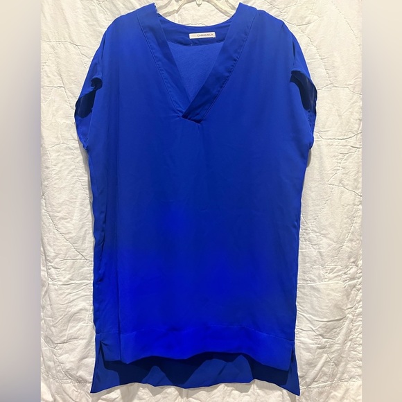 Caramela Dresses & Skirts - Carmela Women's Cobalt Blue V-Neck Dress Sz:Large